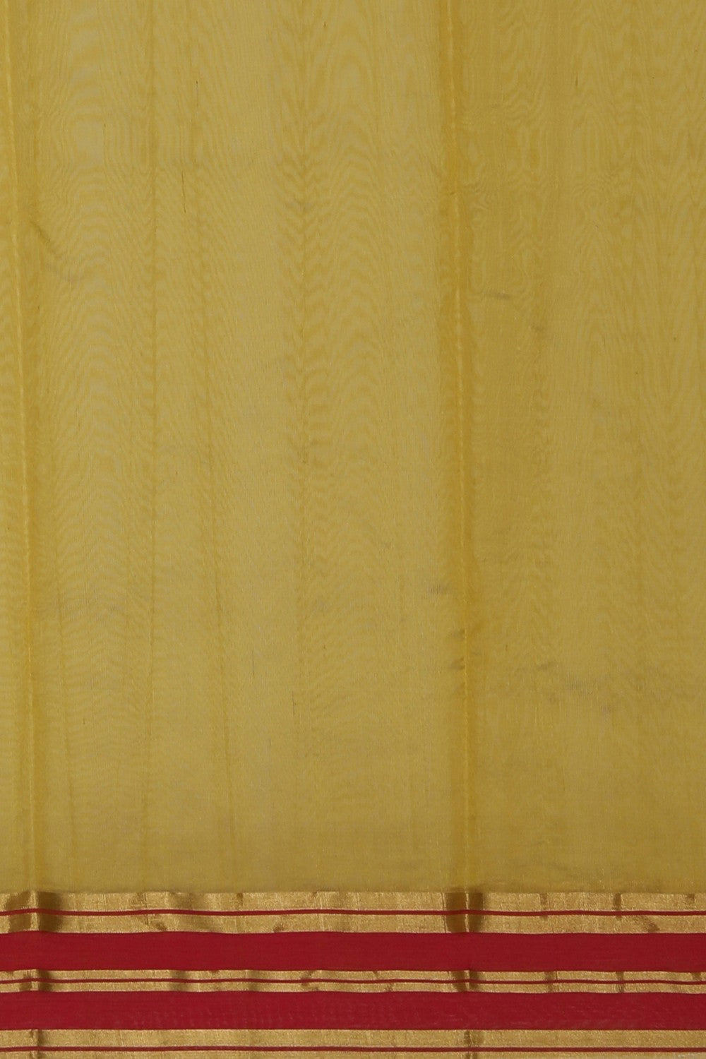 Image of Chanderi Silk Gold-Yellow Saree